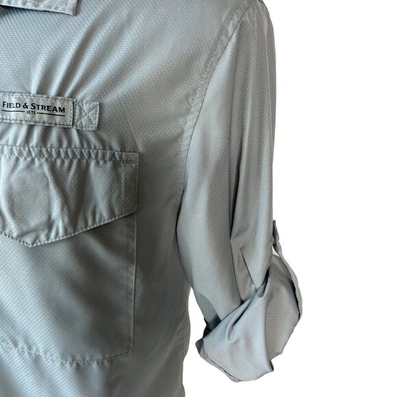 Field & Stream Mens Outdoor Fishing Hunting Shirt Gray Vented Size Small - Picture 5 of 8